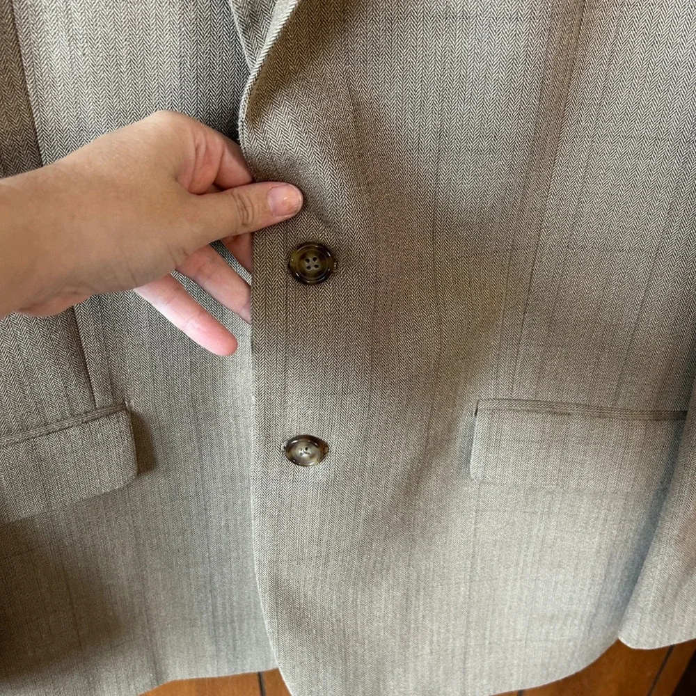 Ralph by Ralph Lauren Mens Blazer Tan Two Button‎ Classic Fit Business  Preppy